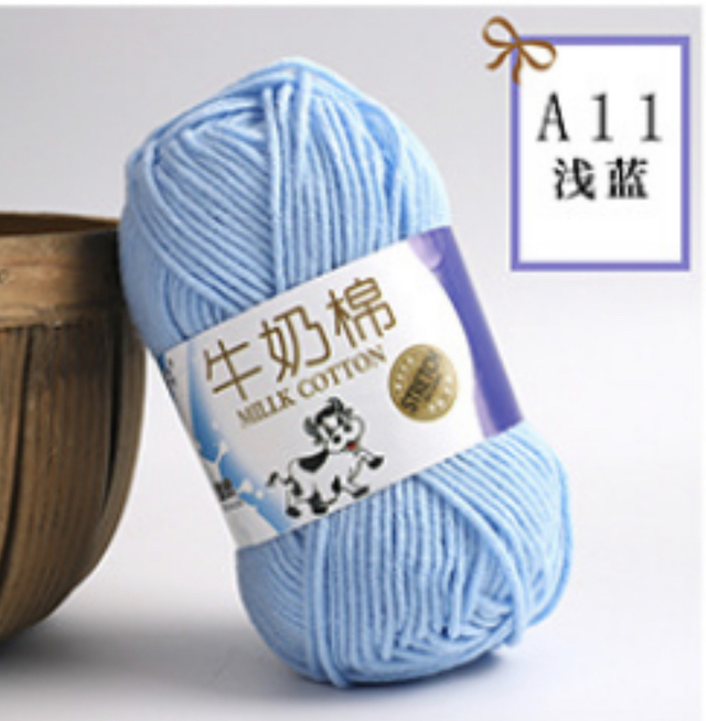 Milk Cotton Wool Baby Blue A11
